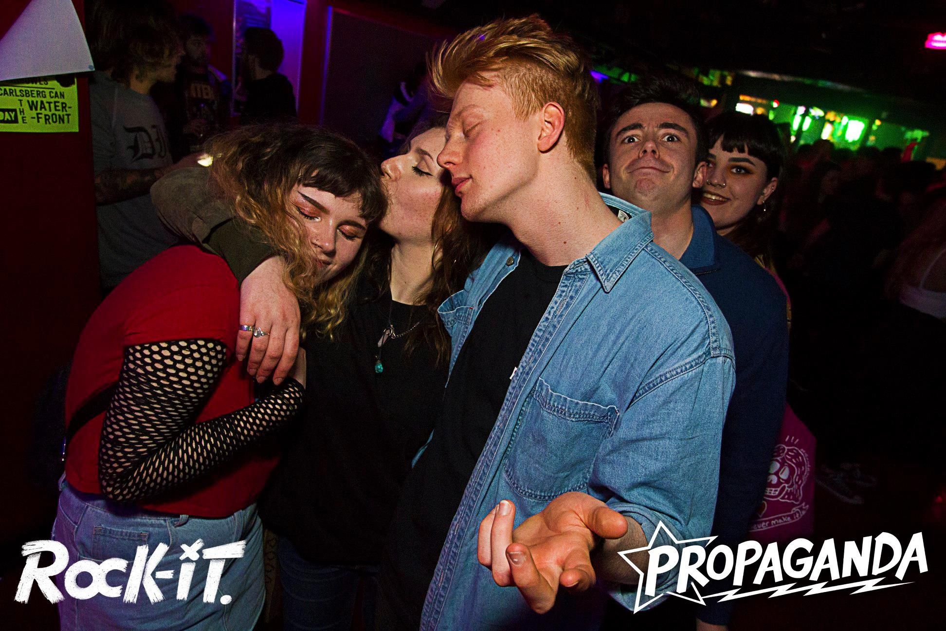 Image may contain: Make Out, Night Life, Night Club, Club, Person, People, Human