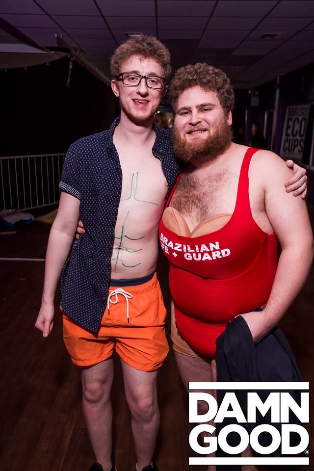 Image may contain: Beard, Shorts, Man, Tattoo, Clothing, Apparel, Face, Human, Person, Skin