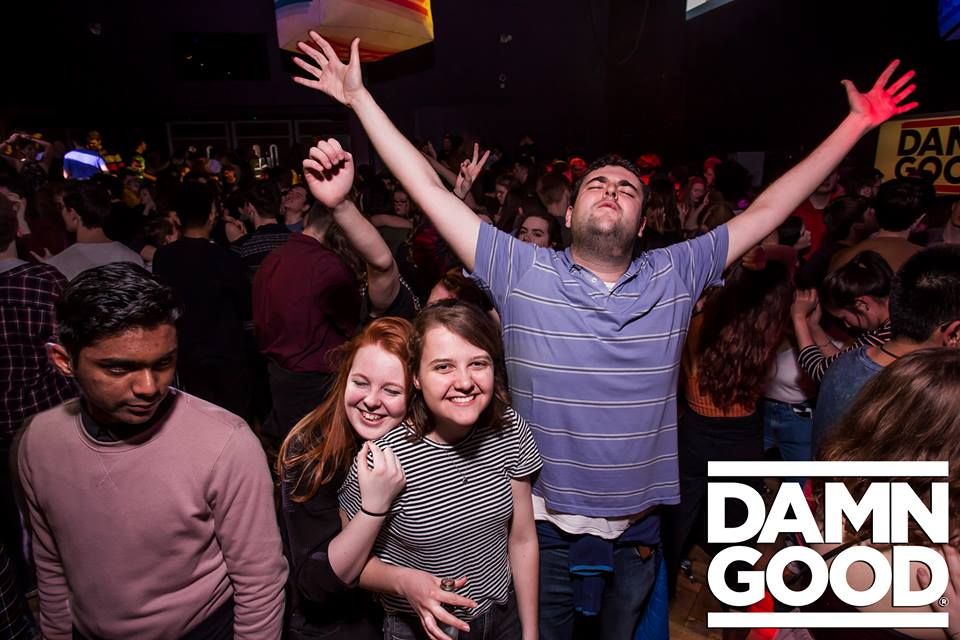 Image may contain: Face, Pants, Clothing, Apparel, People, Night Club, Club, Night Life, Party, Crowd, Audience, Human, Person