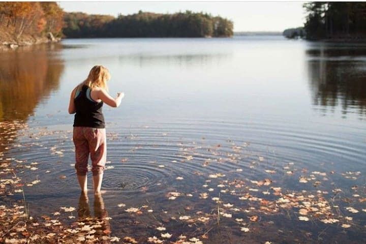 Image may contain: Female, Lake, Standing, Ripple, Nature, Person, Human, Outdoors, Water