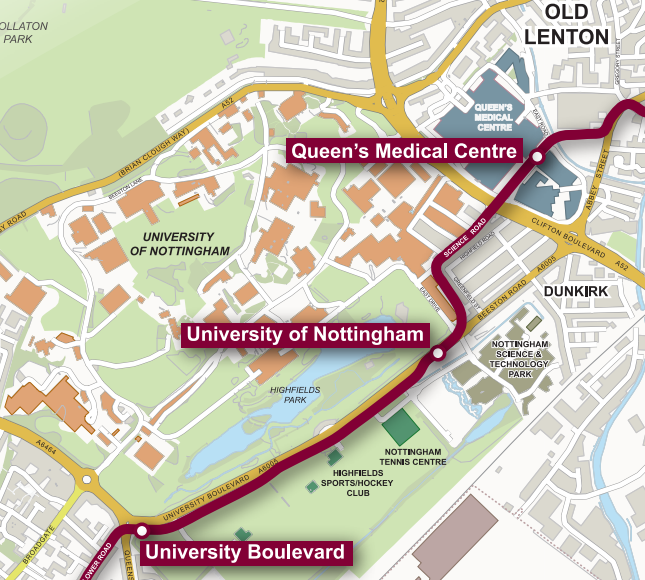 The new route for the Tram Link
