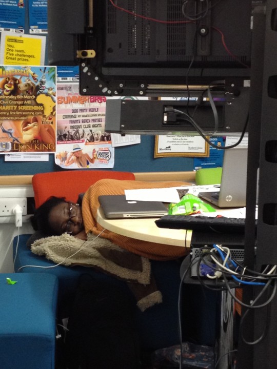 Hallward sleepers, sleep, study, studying 