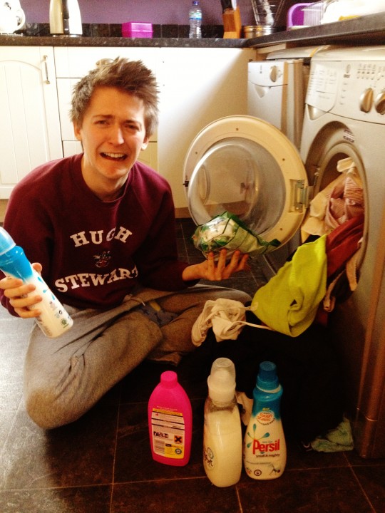 Bringing home the....laundry?