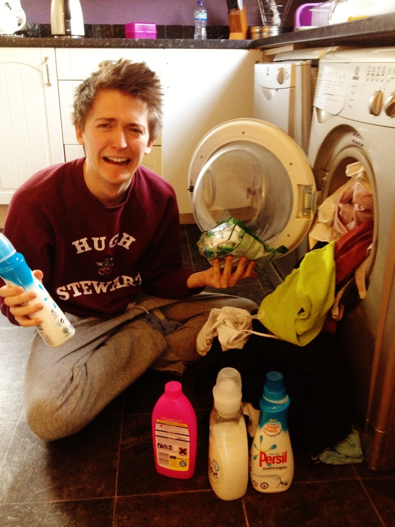 Laundry....eugh Bringing home the....laundry?