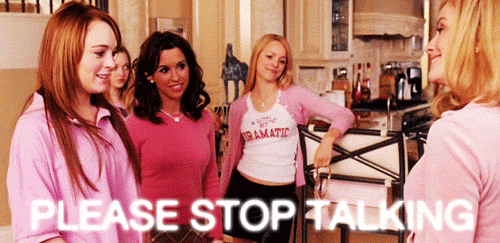 please stop talking