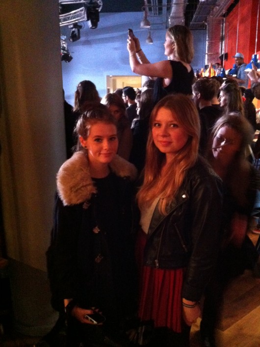 Laura (right) and Jem (left), 1st year fine art students, were just going back to their flat when they noticed the crowd...