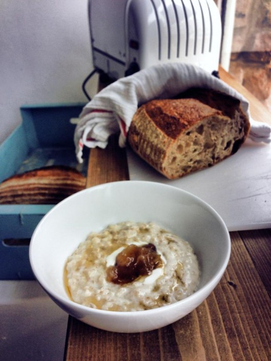 porridge and bread
