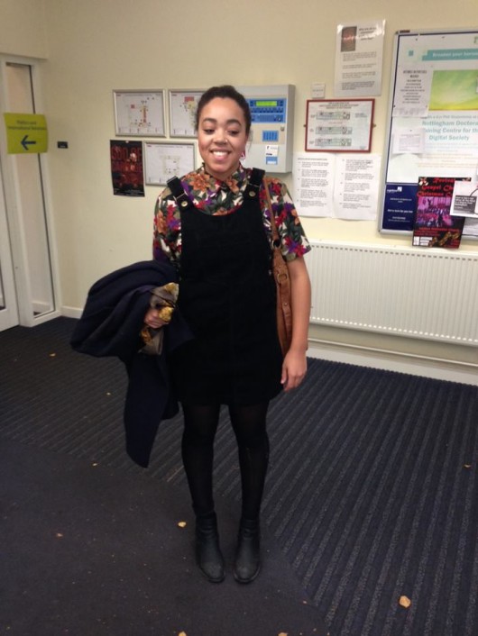 Chanelle Aleye, 1st Year Sociology, Shirt from Thrift shop in America