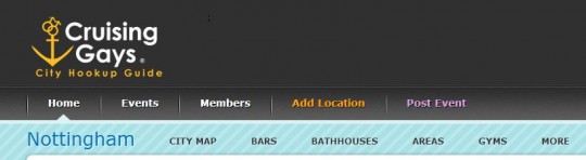 CruisingGays lists over 40 meet up spots in Nottingham including the famous Castle