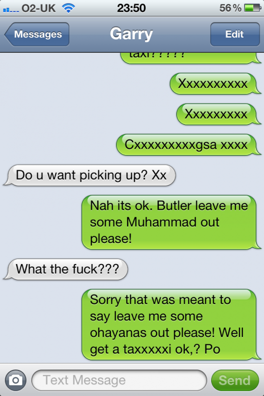 drunk text