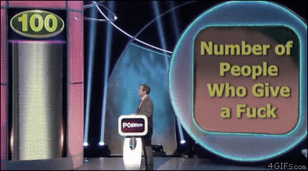 number of people who give a fuck