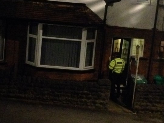 Police checking inside houses