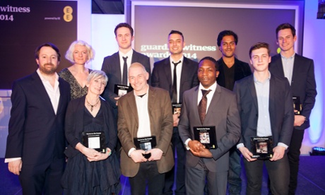 David Mitchell at the ceremony with Matt Wood (Top Row, far left) Image via TheGuardian.com