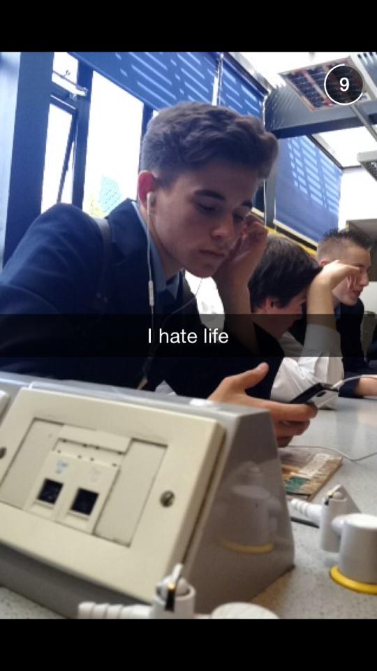 Snapchat from a Biology revision session