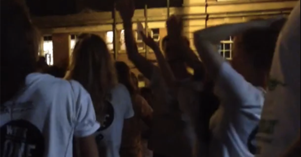 Cavendish freshers were caught shouting obscene chants in September 2014