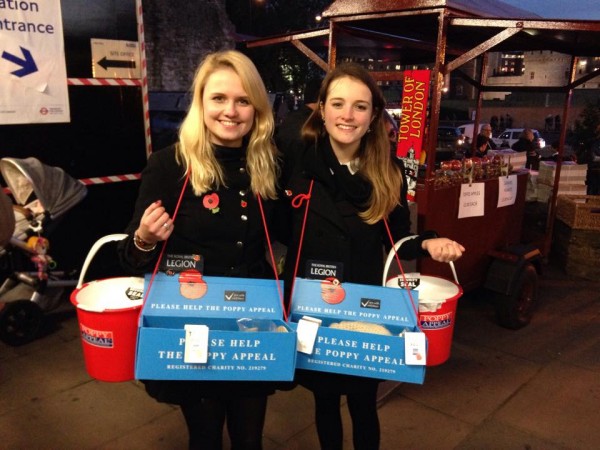 Daisy and Hannah collecting
