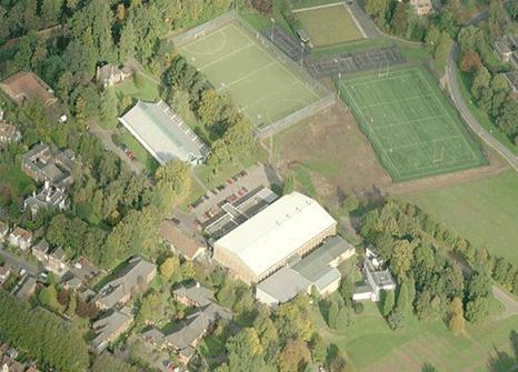An aerial view of the new development