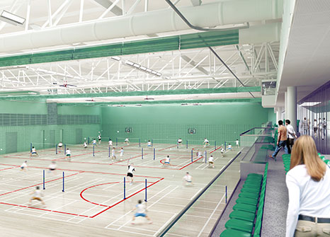 An artist's impression of the new sports facilities