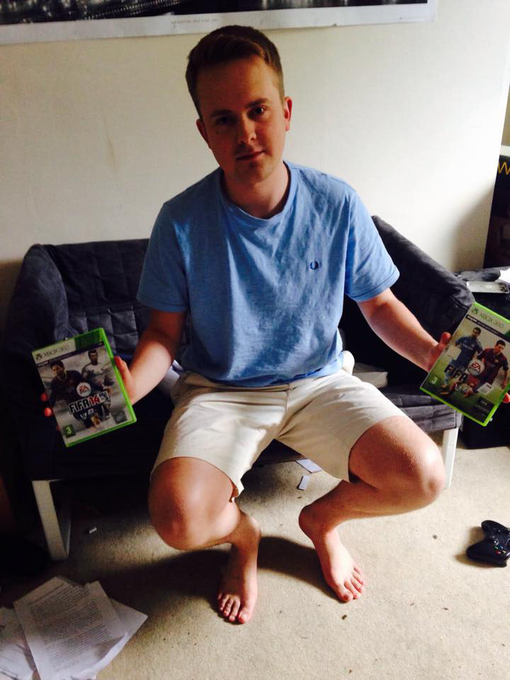 Alex waving goodbye to two years of game playing
