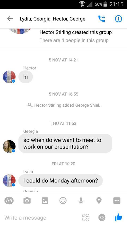 Durham group chat 2