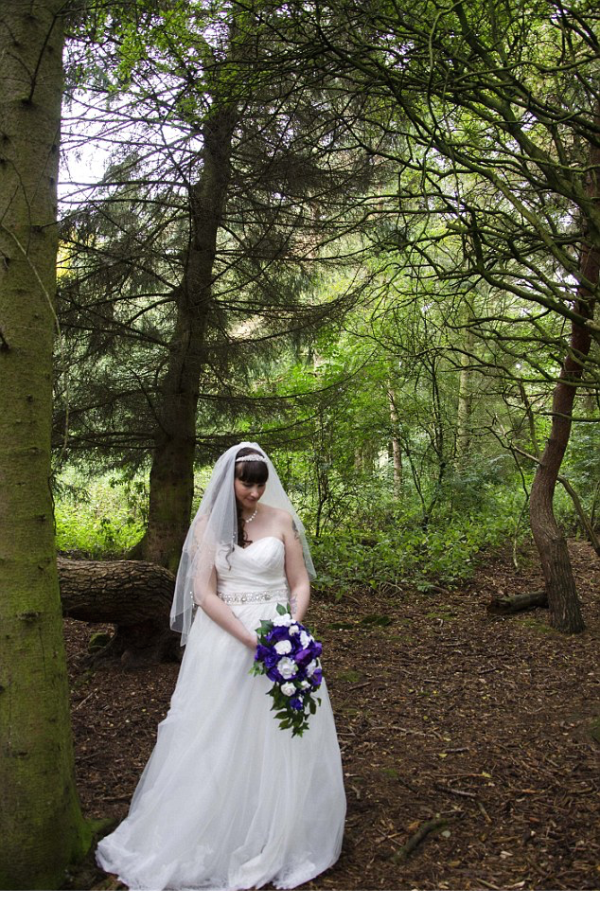 The couple claim setting up this photo ruined the bride's dress