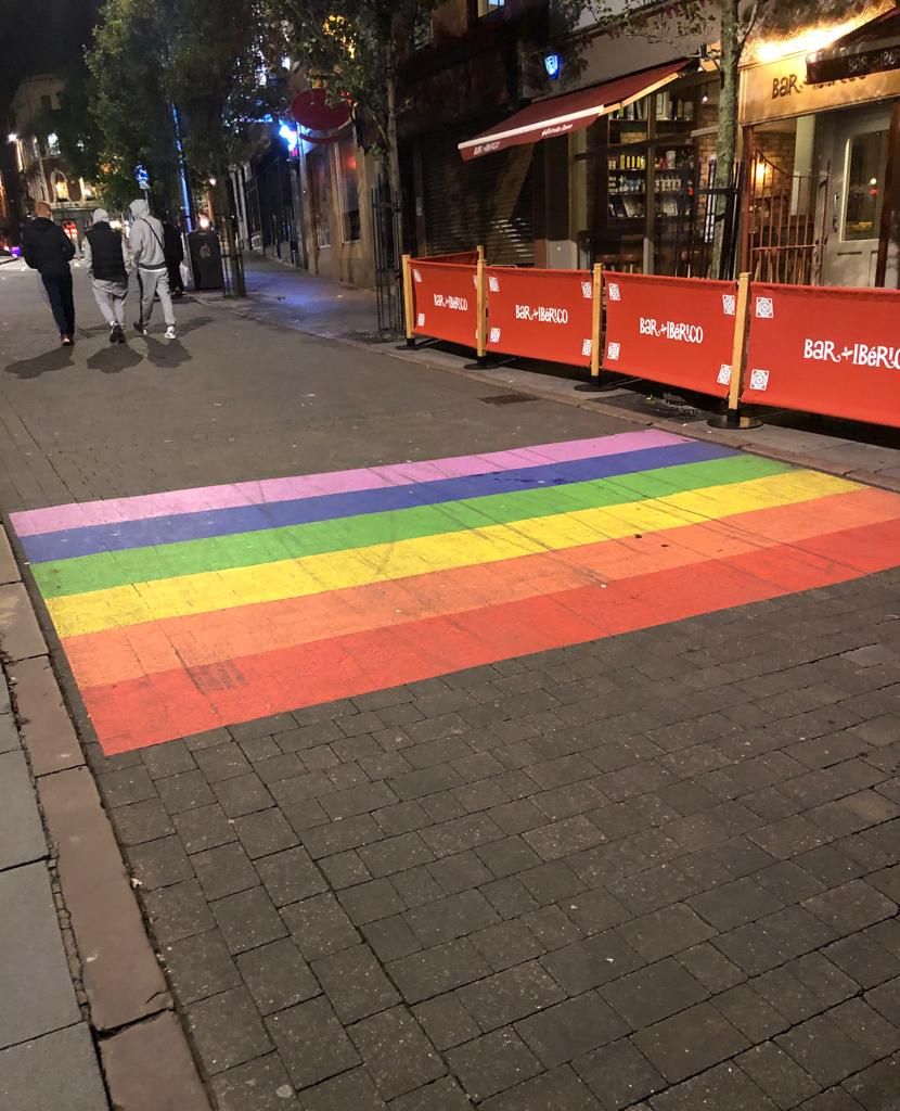 Image may contain: Urban, City, Town, Building, Intersection, Path, Zebra Crossing, Asphalt, Tarmac, Pedestrian, Human, Person, Road
