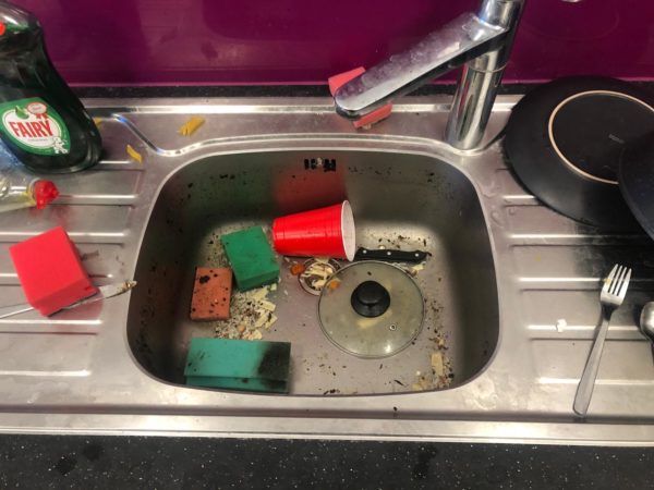 The sink on a good day