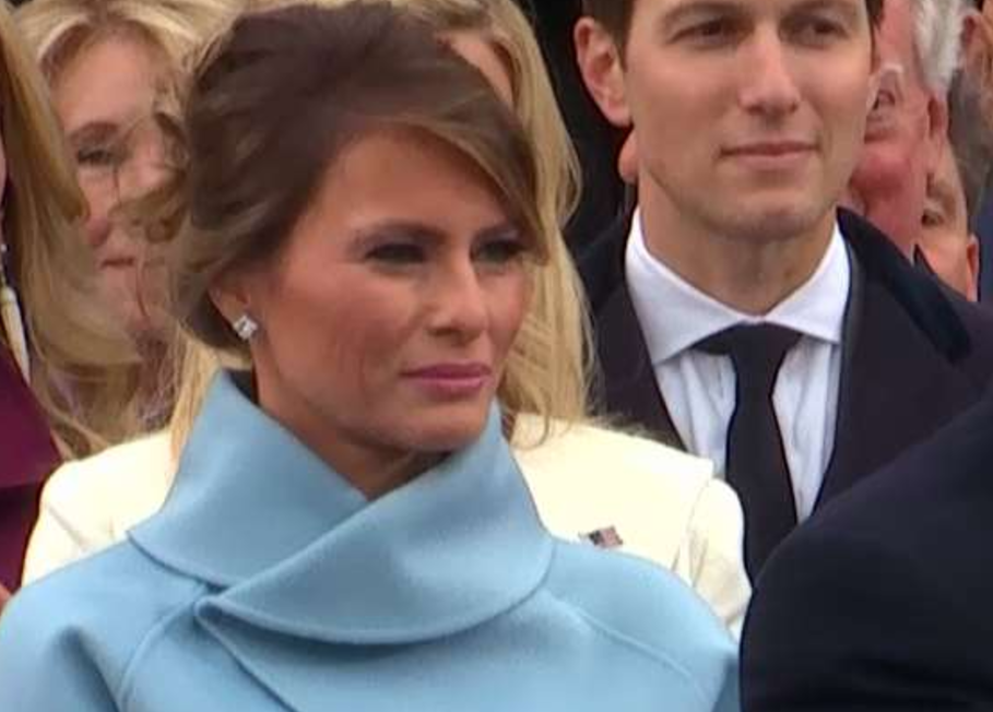 Photo of Melania Trump and Jared Kushner at the inauguration