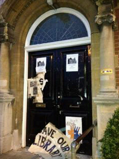 Kensal rise library smashed signs