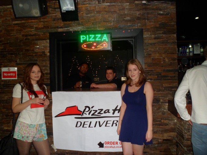 Becki and Siobhan consider stocking up on takeaway pizza to refuel