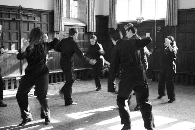 Practising their Park End moves