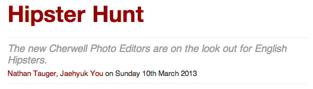 Cherwell: Reporting 2008's trend stories since 1920