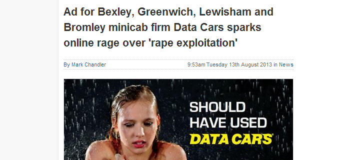 Deja vu: The London use of the advert made its way into the Daily Mail