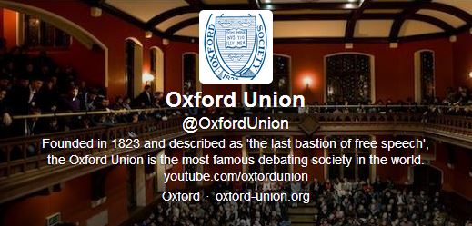 oxford union twitter