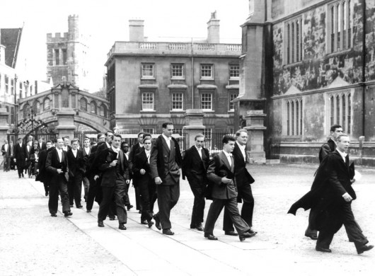 Male students on their way to misogyny training, 10am-12pm