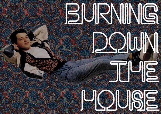 burning down