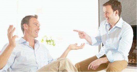 I did not just search "pictures of men laughing"