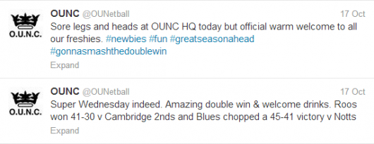 Netball team record winning start, also love a good #hashtag
