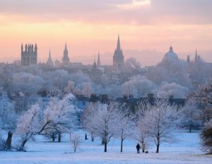 Oxford in snow