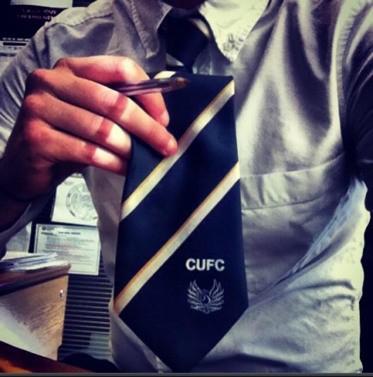 "Conor Doyle ‏@CruiseDoyle 9 Oct The Essex birds love the #CUFC tie. @CoventryUniFC" Dubious.