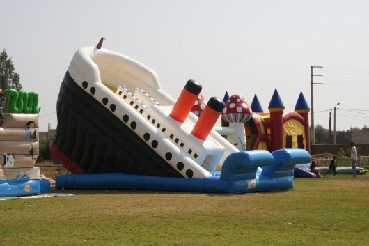 Insubstantial, childish and in poor taste tonight's ball is much like this bouncy castle