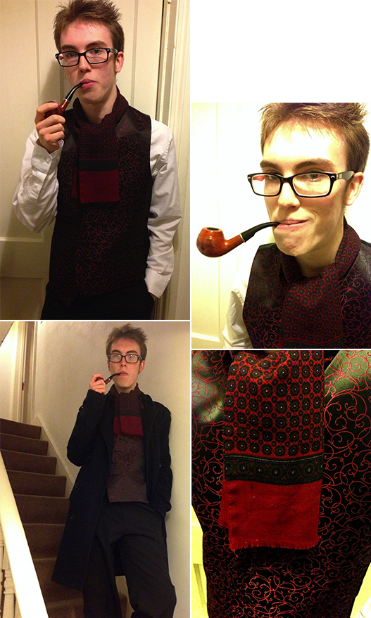 Pipe- Amazon/ Waistcoat- Amazon/ Coat- Ben Sherman/ Scarf- Godiver Boutique (Edinburgh) 
