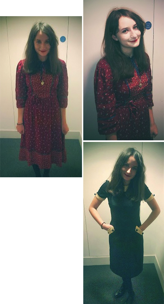 Day: Dress - ASOS / Necklace - Vintage Evening: Dress - Aspire / Shoes - Clarks
