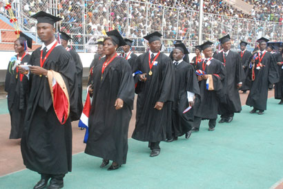 A graduation ceremony in a sports stadium? Hell. Yes.