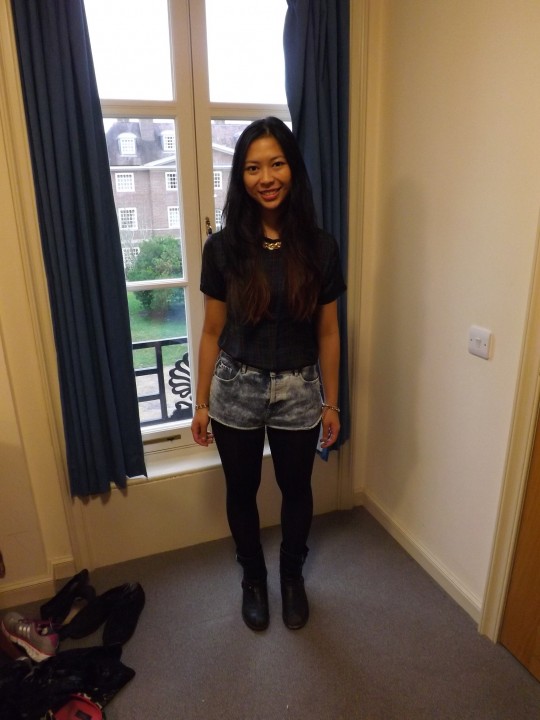 Top - Topshop, Shorts - Topshop, Boots - Kurt Geiger