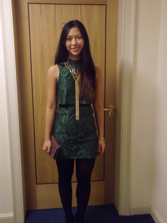 Dress - Topshop, Necklace - Topshop, Heels - Carvela
