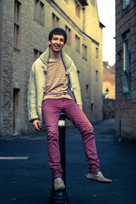 Wooly cardigan - John Lewis, T shirt - random shop in Slovakia, Trousers - Primark, Shoes - Mancini