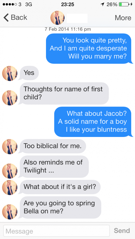 I don't think she really got it...