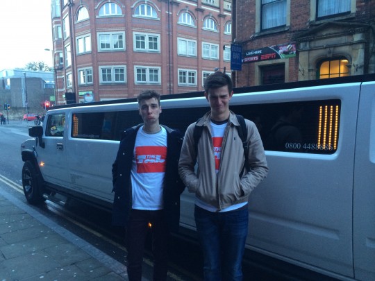 outside a limo