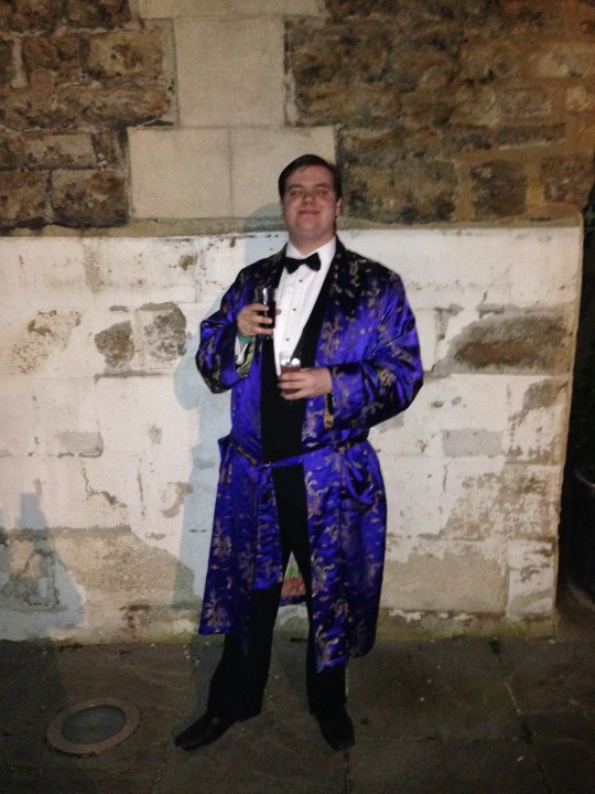 Its a silk kimono, nuff said.